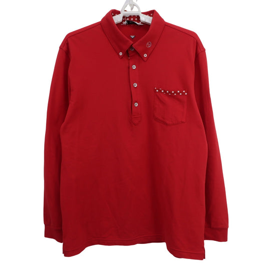 and per se(アンパスィ) 長袖ポロシャツ 赤 メンズ LL 9306MF/V1 A