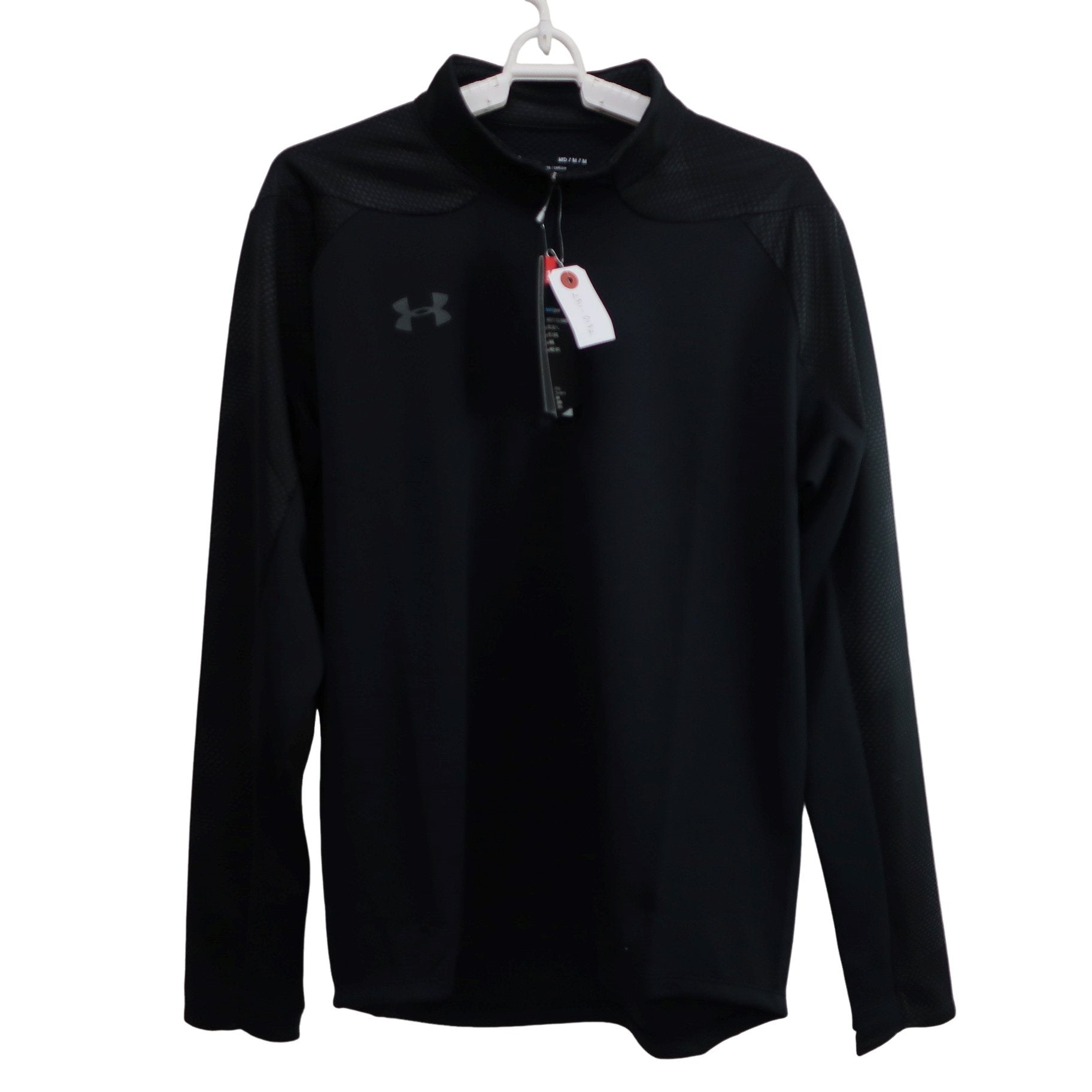 UNDER ARMOUR(アンダーアーマー) 長袖ハーフジップシャツ 黒 メンズ MD N