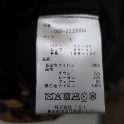 PEARLY GATES(パーリーゲイツ) 撥水 2WAY ダウンブルゾン レオパード柄 レディース 1 055-2220004 N
