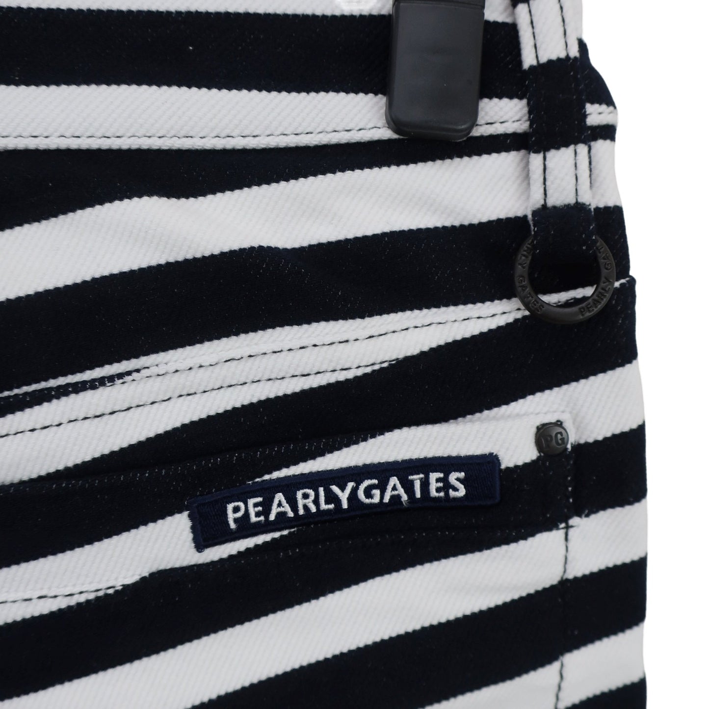 PEARLY GATES(パーリーゲイツ) パンツ 白黒ボーダー レディース 0 055-2231114 N