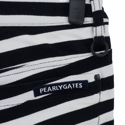PEARLY GATES(パーリーゲイツ) パンツ 白黒ボーダー レディース 0 055-2231114 N