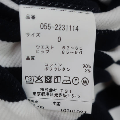 PEARLY GATES(パーリーゲイツ) パンツ 白黒ボーダー レディース 0 055-2231114 N