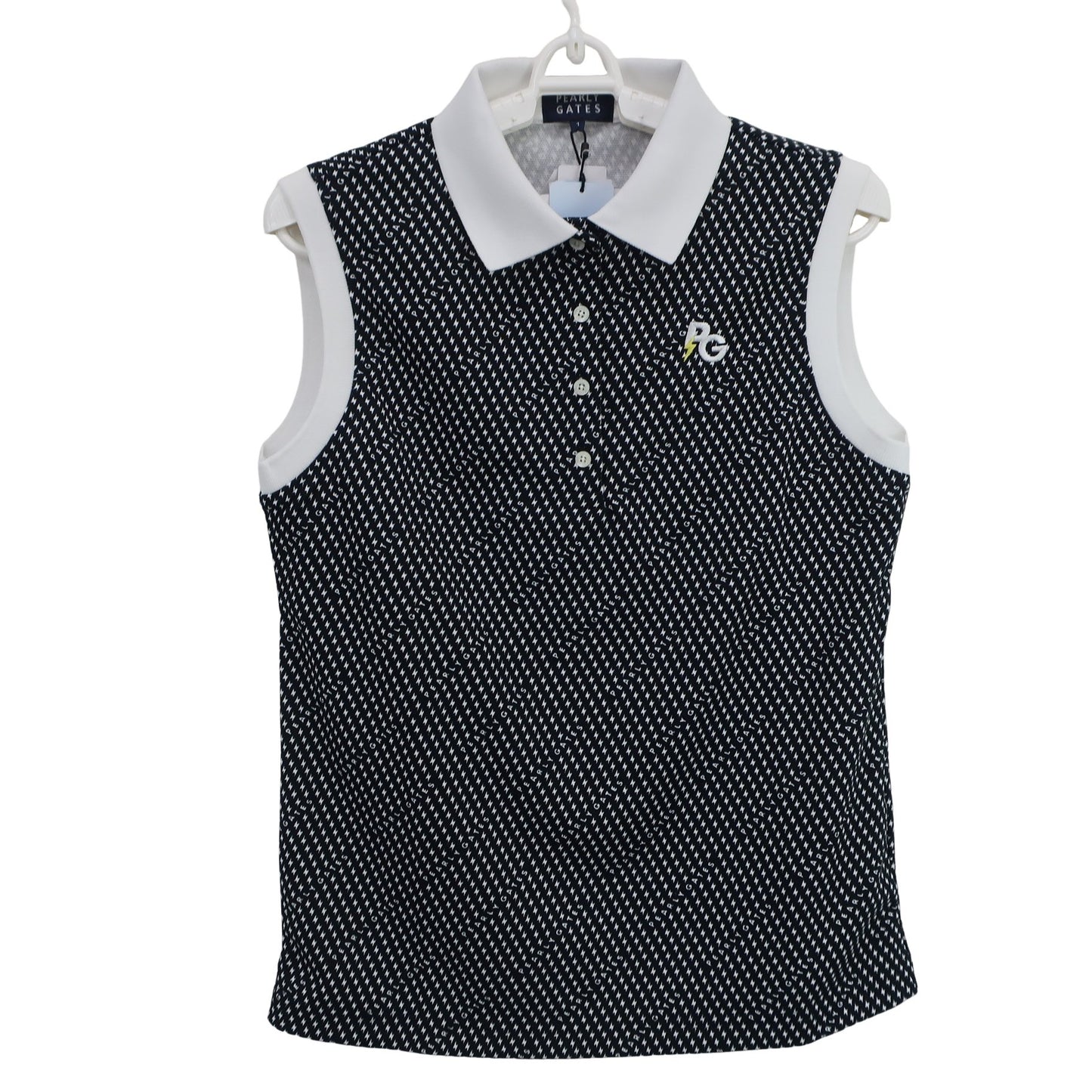 PEARLY GATES(パーリーゲイツ) ポロシャツ ネイビー白総柄 レディース 1 055-2260624 N