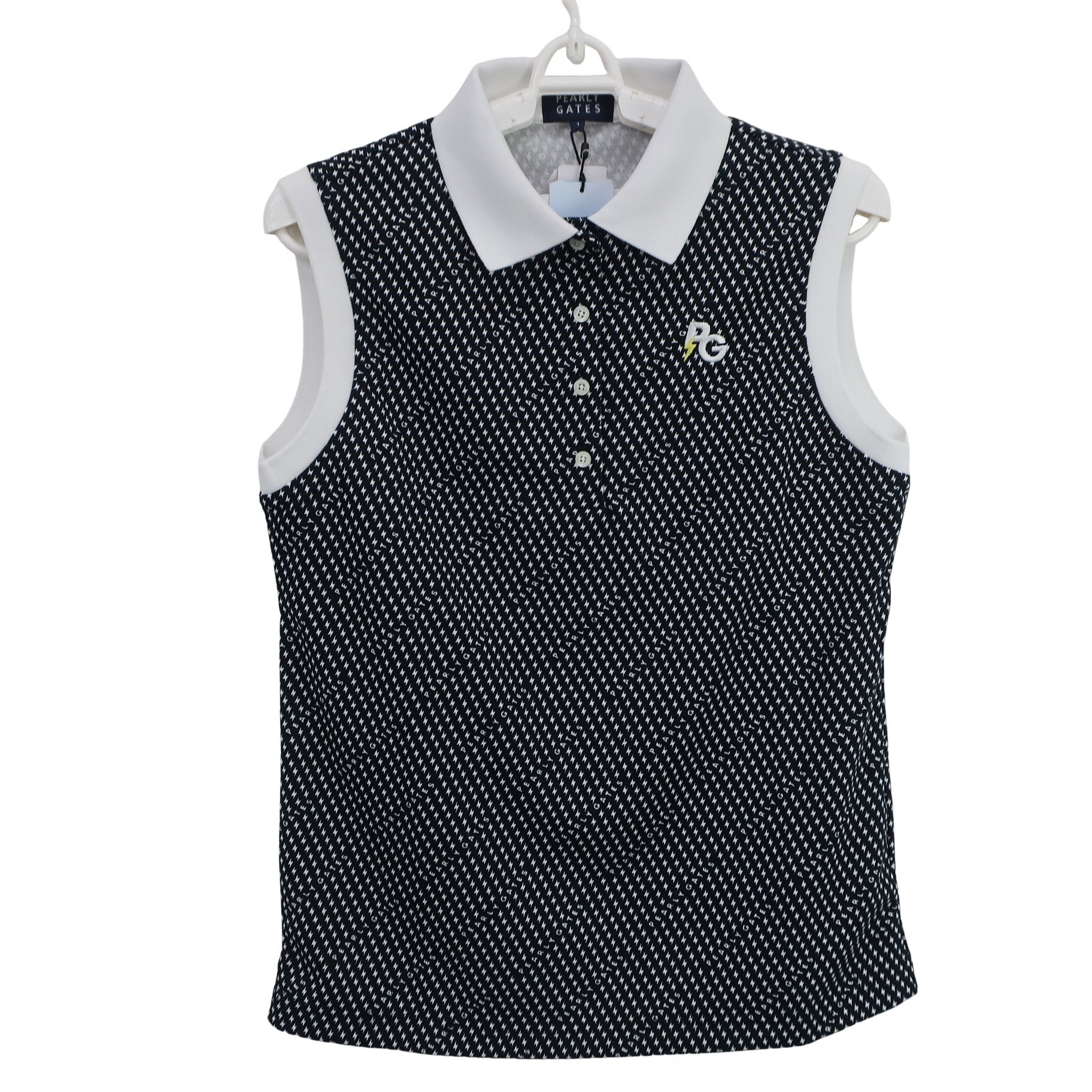 PEARLY GATES(パーリーゲイツ) ポロシャツ ネイビー白総柄 レディース 1 055-2260624 N