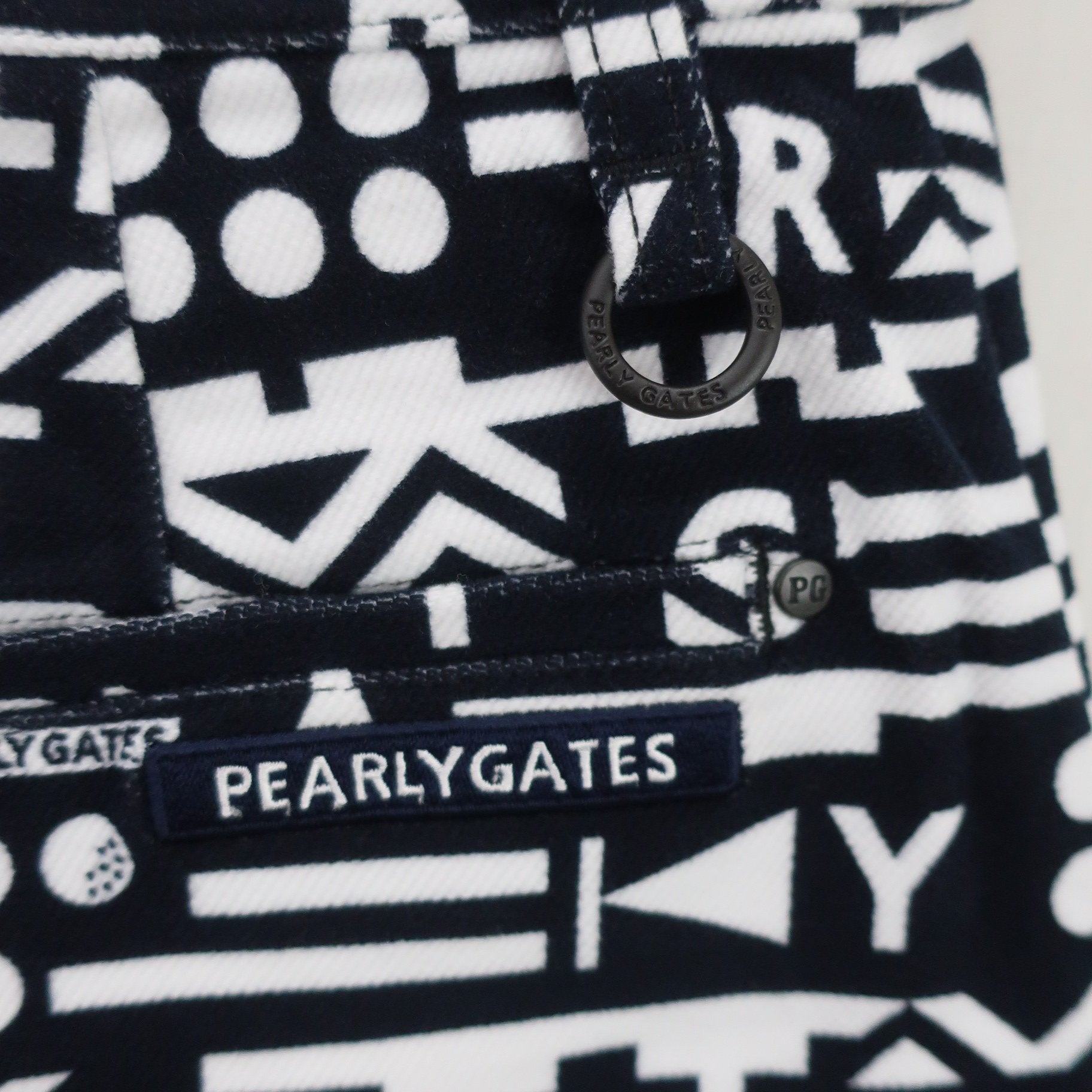 PEARLY GATES(パーリーゲイツ) スカート ネイビー白総柄 レディース 0 055-2234114 N