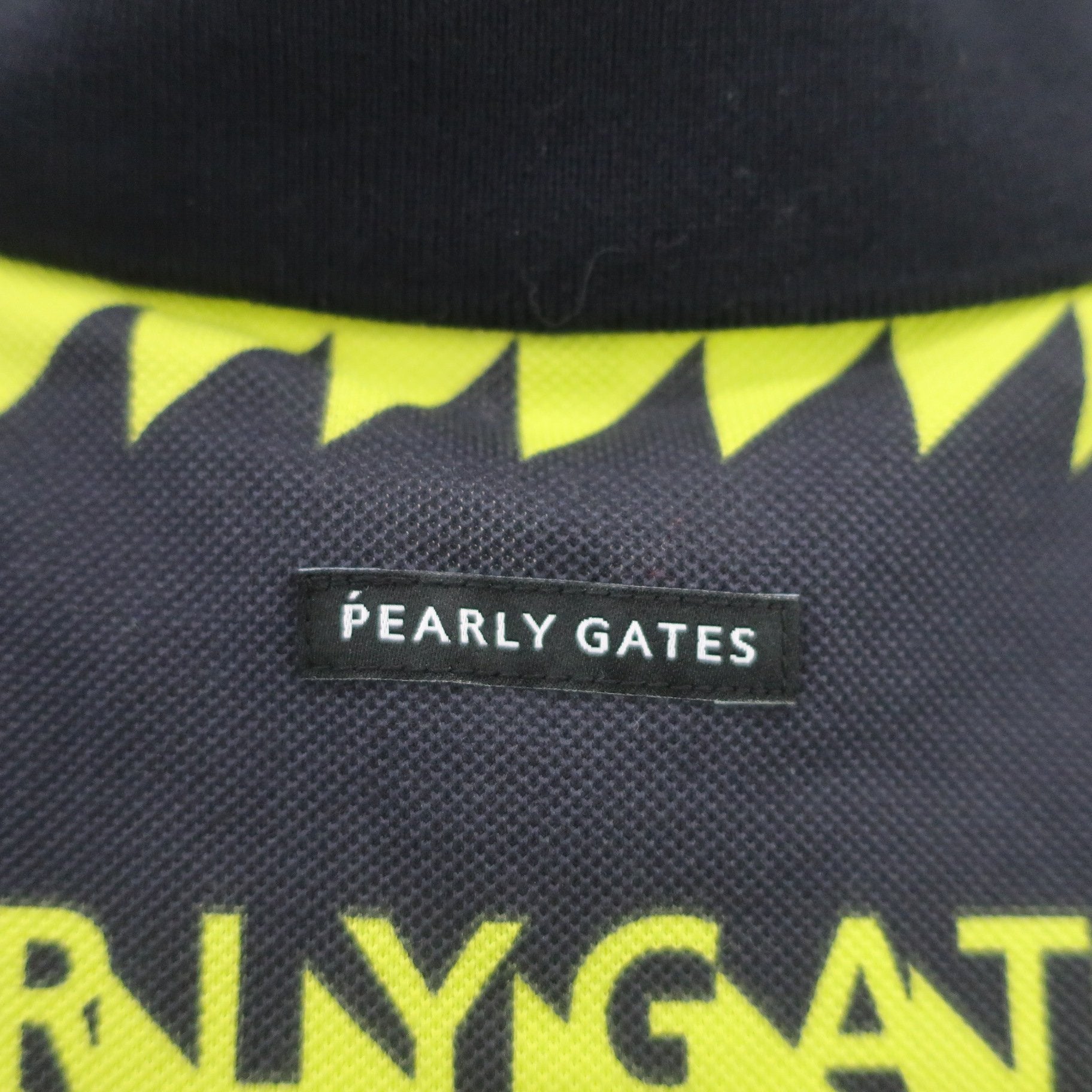 PEARLY GATES(パーリーゲイツ) ポロシャツ ネイビー黄色 レディース 0 055-2160602 N