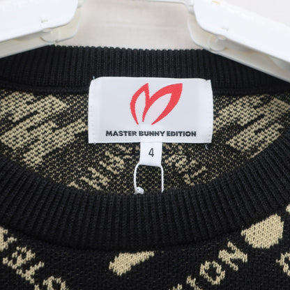 MASTER BUNNY EDITION(マスターバニーエディション) セーター 黒ベージュ総柄 メンズ 4 758-2270003 N