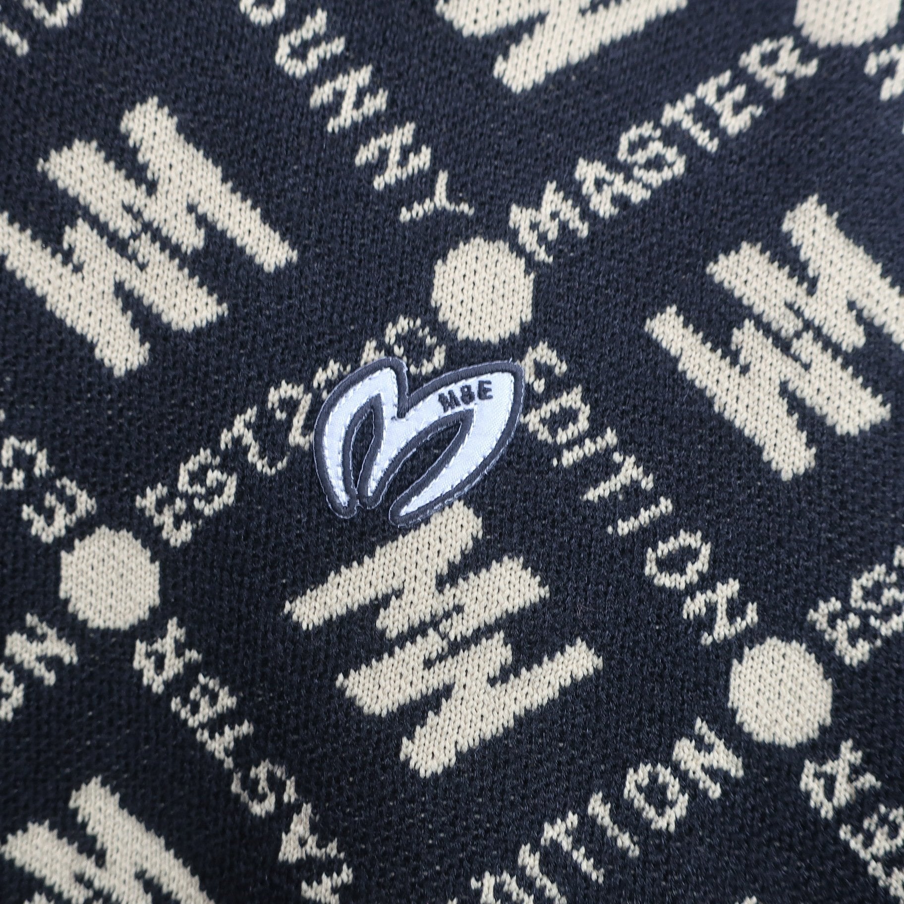MASTER BUNNY EDITION(マスターバニーエディション) セーター 黒ベージュ総柄 メンズ 4 758-2270003 N