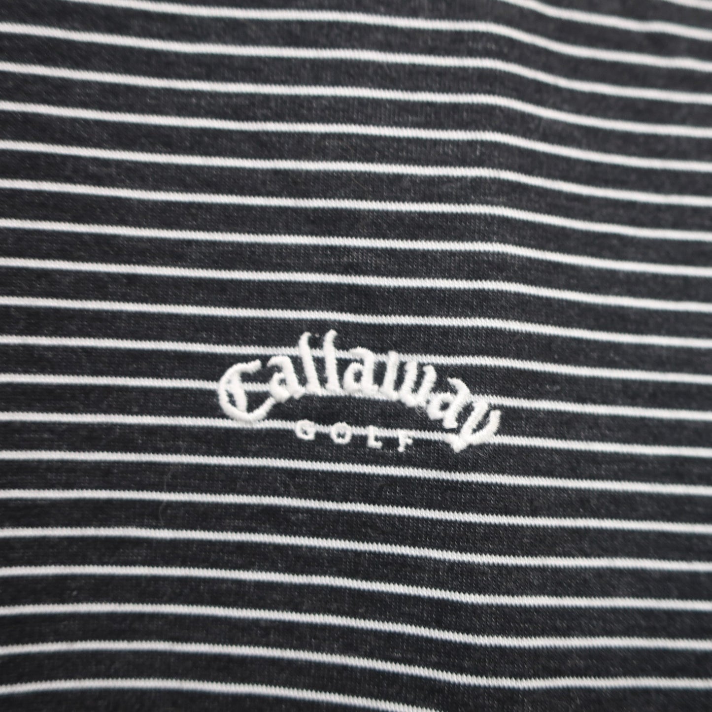 Callaway(キャロウェイ) 半袖ハイネックシャツ 黒白ボーダー レディース LL 241-153816 B