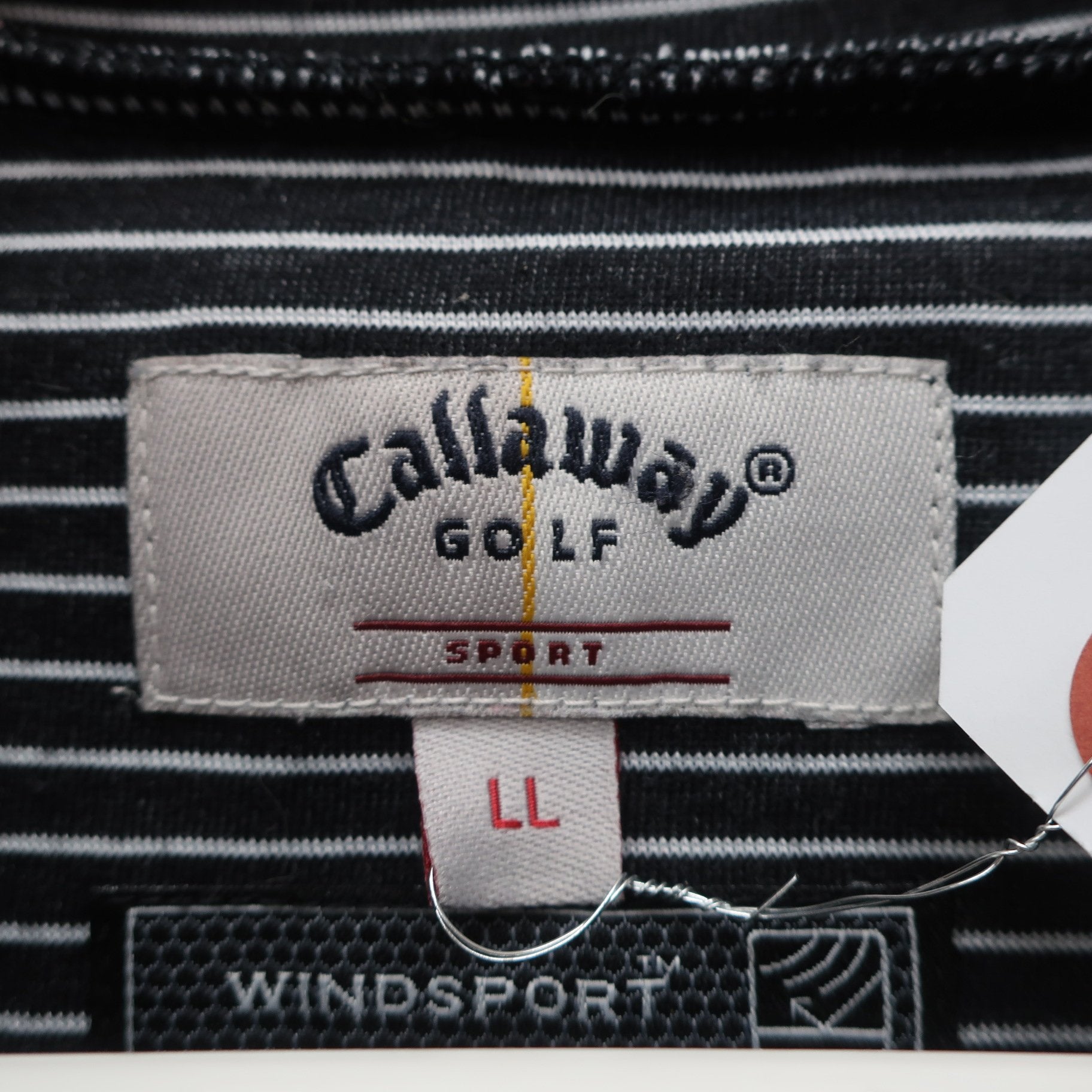 Callaway(キャロウェイ) 半袖ハイネックシャツ 黒白ボーダー レディース LL 241-153816 B
