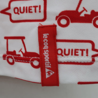 le coq sportif(ルコックスポルティフ) ポロシャツ 白赤カート柄 レディース LL A