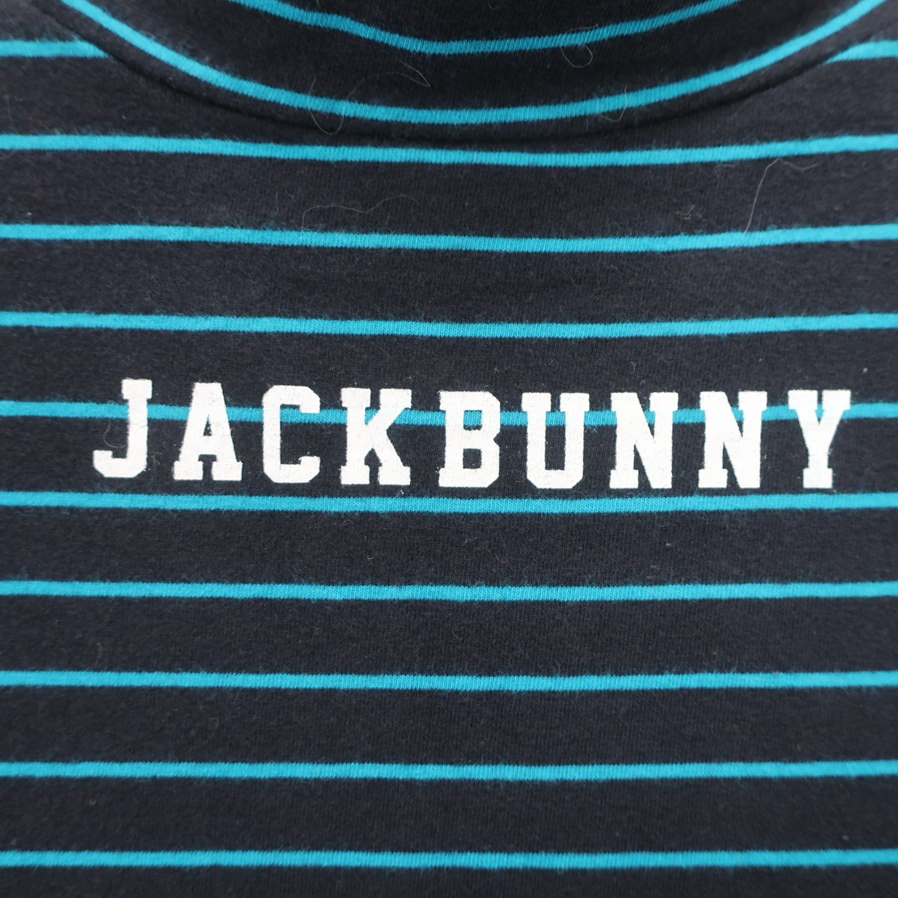 Jack Bunny(ジャックバニー) ハイネックシャツ ネイビー青ボーダー レディース 2 263-266914 B