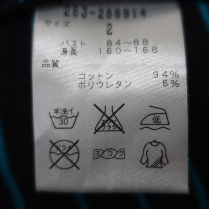 Jack Bunny(ジャックバニー) ハイネックシャツ ネイビー青ボーダー レディース 2 263-266914 B