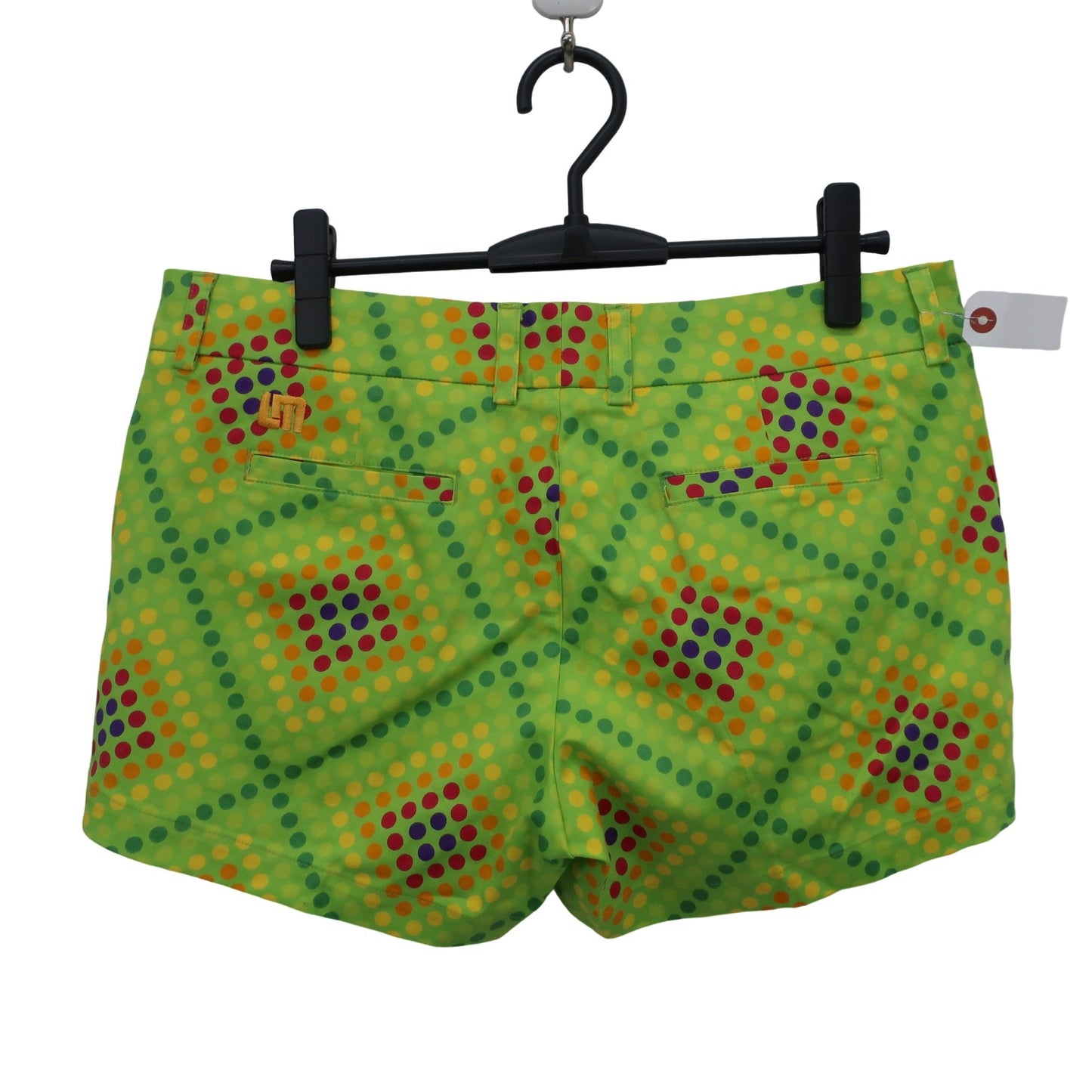 LOUDMOUTH(ラウドマウス) ショートパンツ 黄緑ドット柄 レディース US10 B