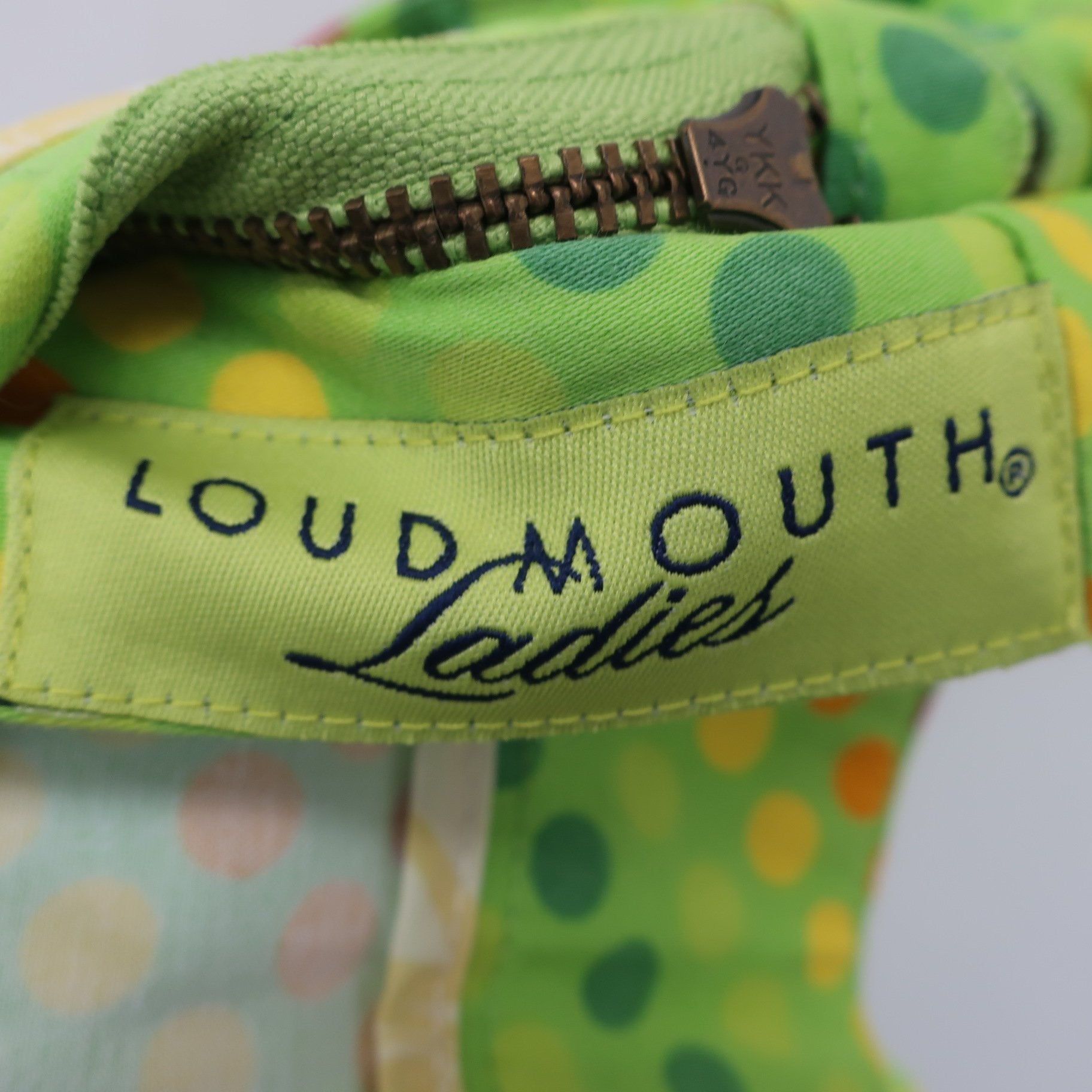 LOUDMOUTH(ラウドマウス) ショートパンツ 黄緑ドット柄 レディース US10 B