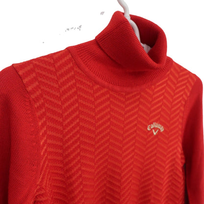 Callaway(キャロウェイ) ハイネックニットシャツ 赤 レディース S 241-9260809 N