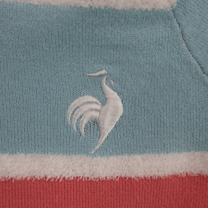 le coq sportif(ルコックスポルティフ) モックネックニットシャツ ピンク系カラフルボーダー レディース S A