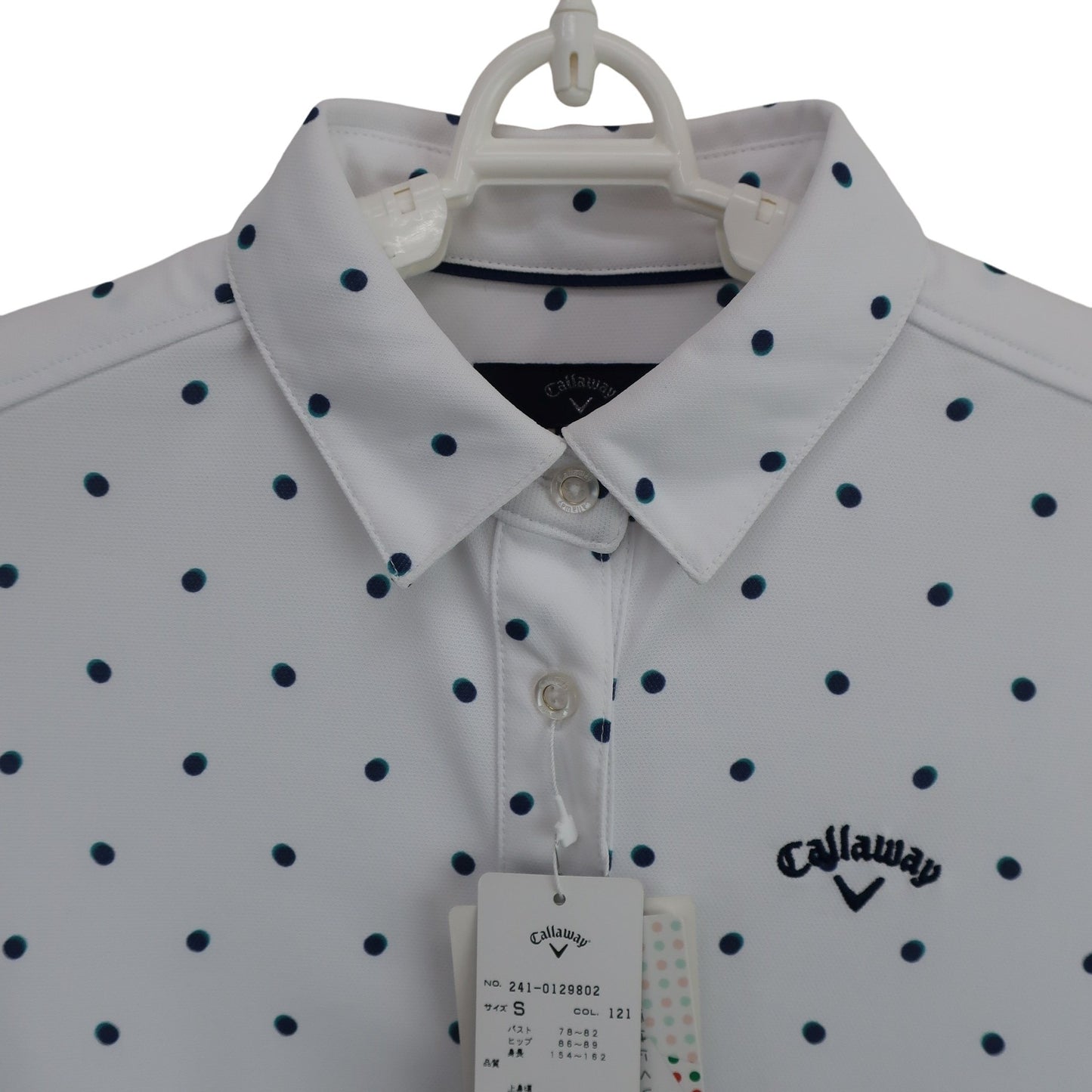 Callaway(キャロウェイ) ワンピース 白ネイビードット柄 レディース S 241-0129802 N