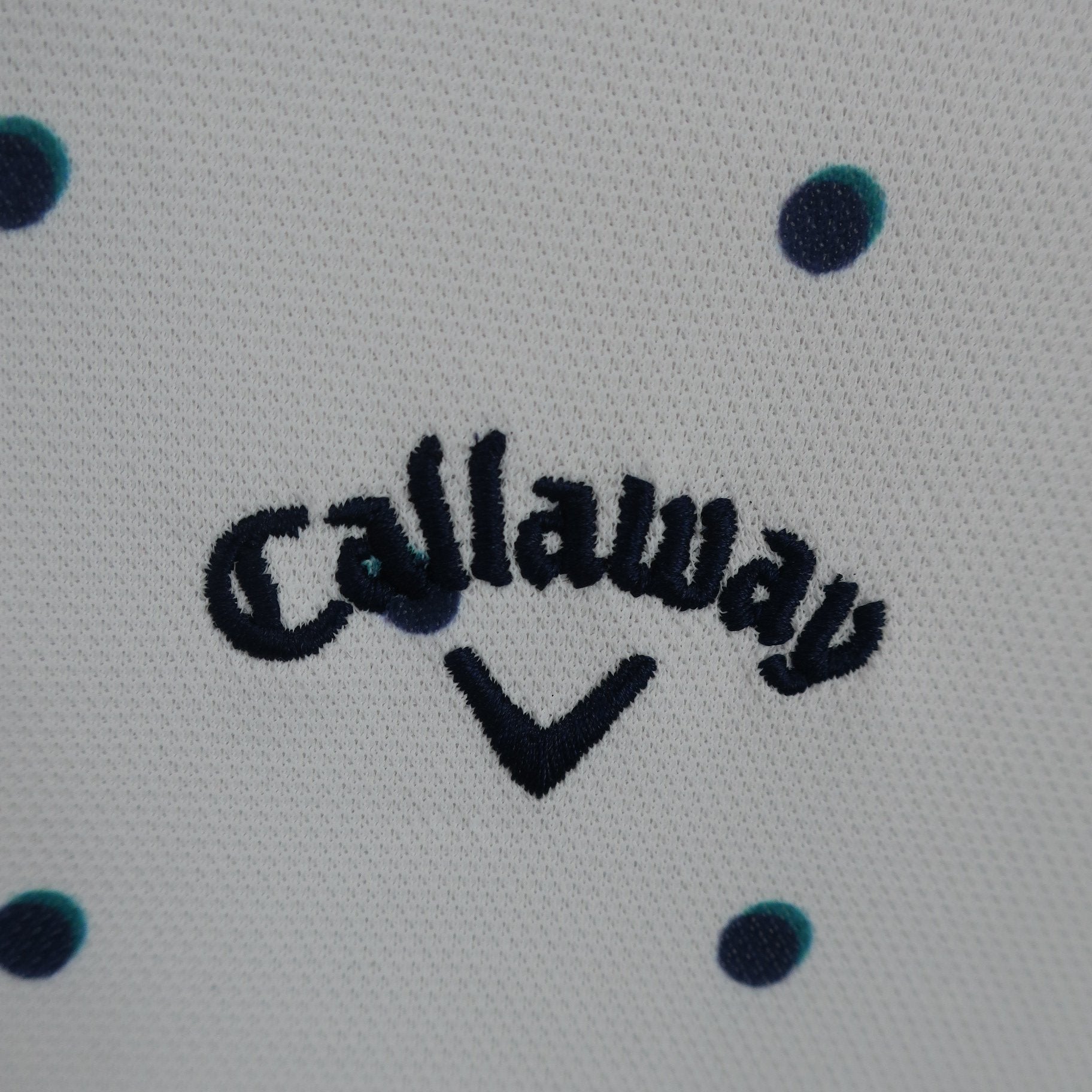 Callaway(キャロウェイ) ワンピース 白ネイビードット柄 レディース S 241-0129802 N