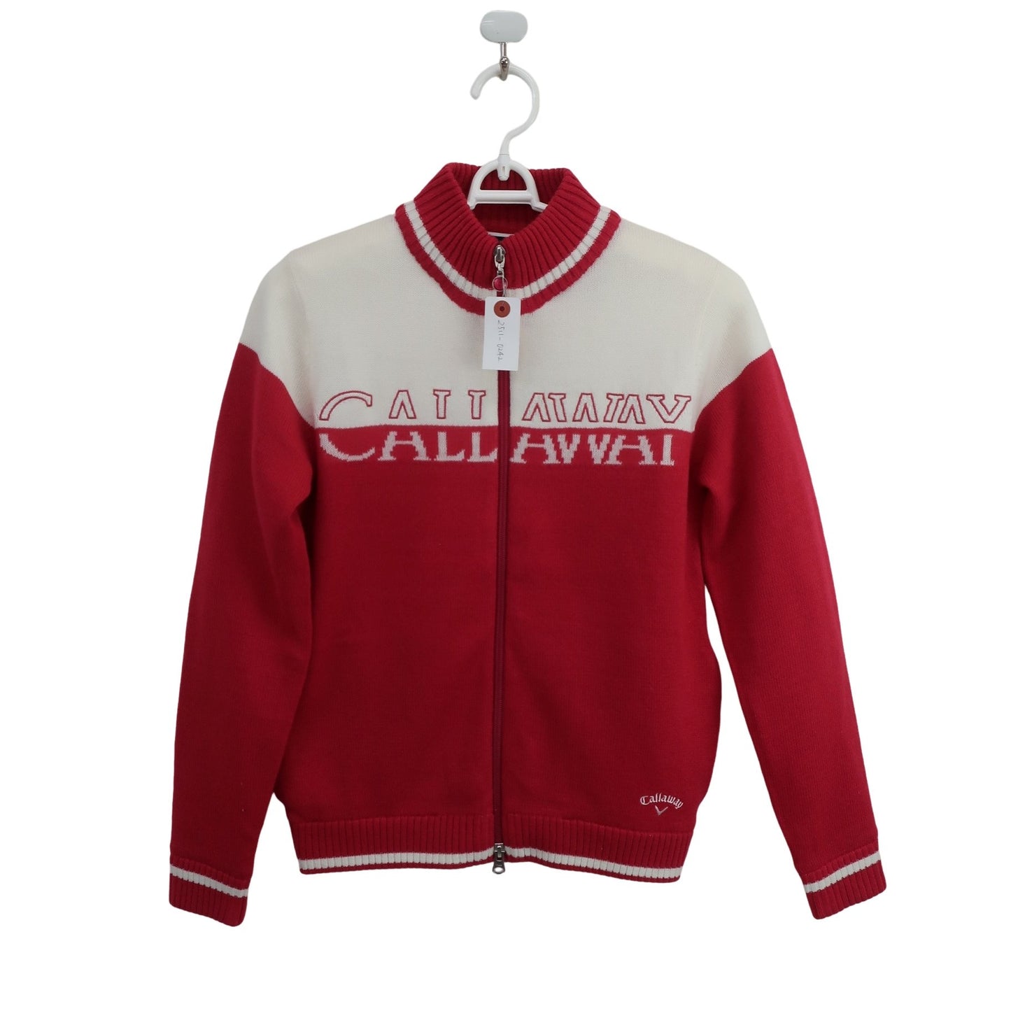 Callaway(キャロウェイ) フルジップニットブルゾン 赤白 レディース S C21218207 A