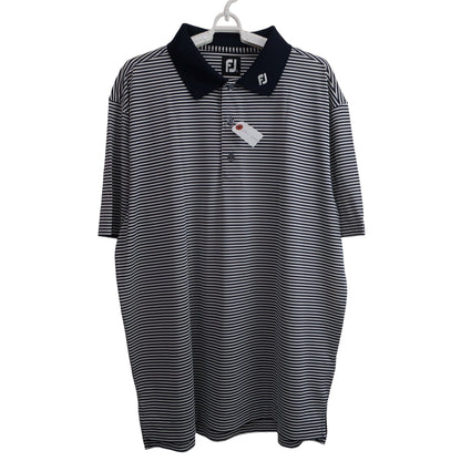FOOTJOY(フットジョイ) ポロシャツ ネイビー白ボーダー メンズ XXL A