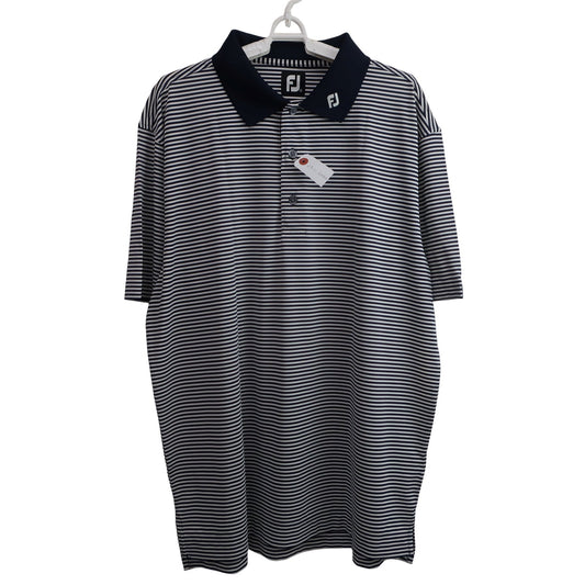 FOOTJOY(フットジョイ) ポロシャツ ネイビー白ボーダー メンズ XXL A