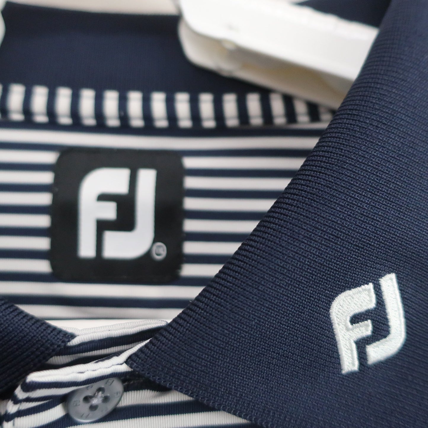 FOOTJOY(フットジョイ) ポロシャツ ネイビー白ボーダー メンズ XXL A