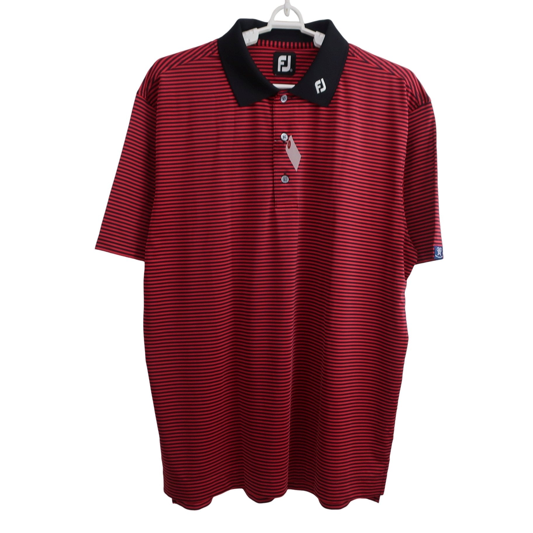FOOTJOY(フットジョイ) ポロシャツ 赤ネイビーボーダー メンズ XXL A