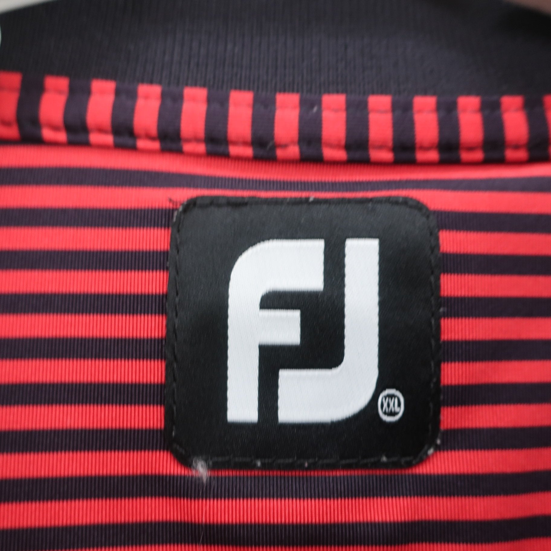 FOOTJOY(フットジョイ) ポロシャツ 赤ネイビーボーダー メンズ XXL A