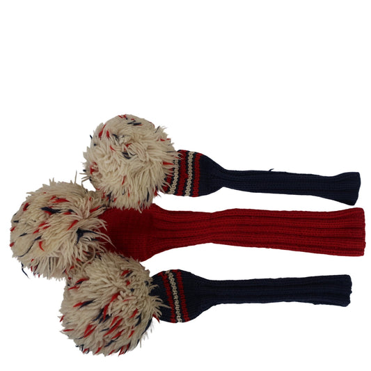 JAN CRAIG(ジャンクレイグ) ヘッドカバー3点セット 青赤 1W / FW用×2 A