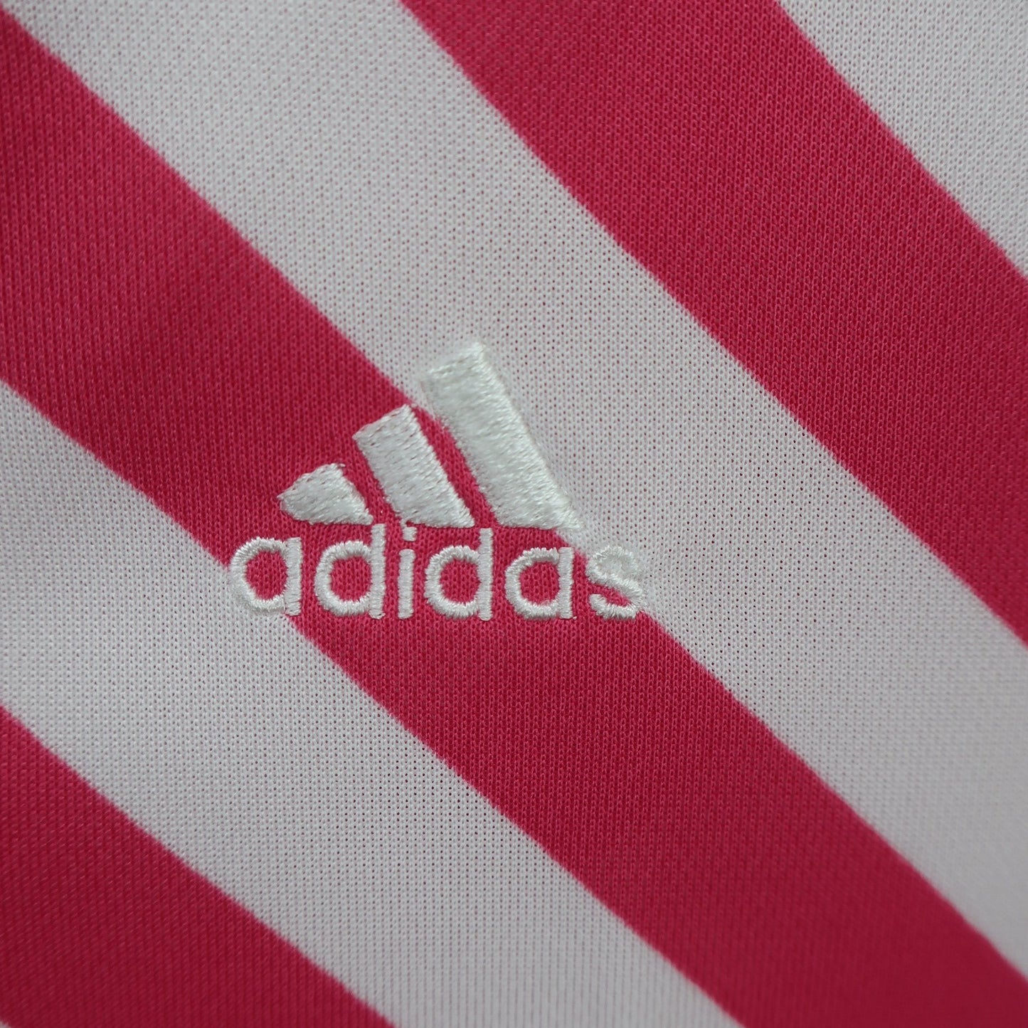 adidas(アディダス) ポロシャツ ピンク白 レディース M A