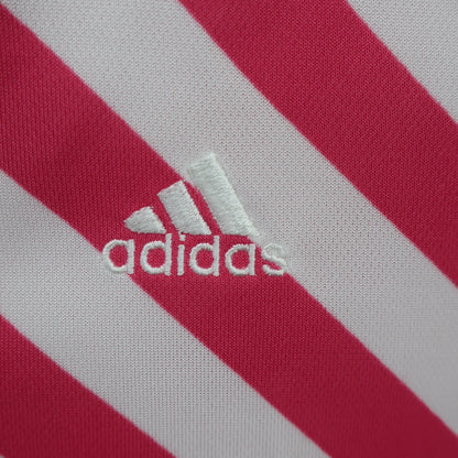 adidas(アディダス) ポロシャツ ピンク白 レディース M A