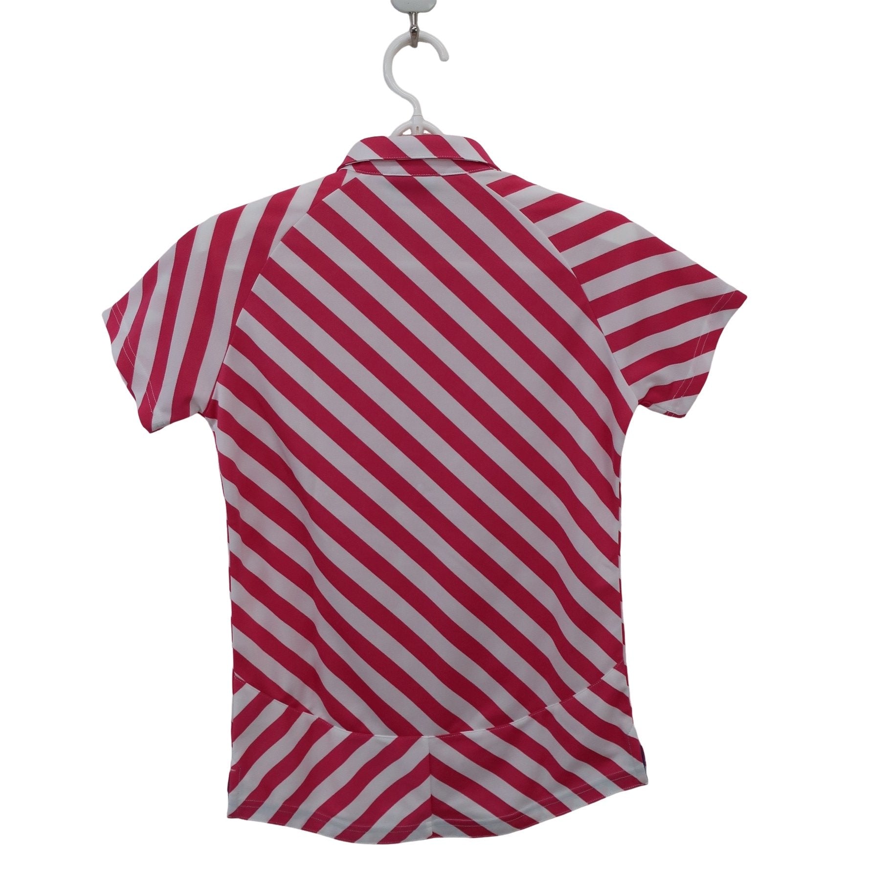 adidas(アディダス) ポロシャツ ピンク白 レディース M A