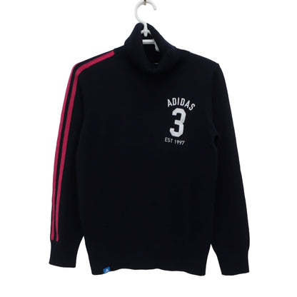 adidas(アディダス) ハイネックニットセーター ネイビー レディース M B