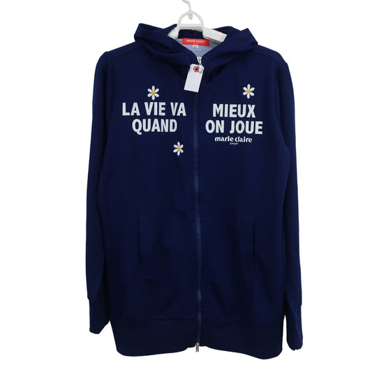 marie claire sport(マリ・クレール・スポーツ) パーカー ネイビー レディース LL A