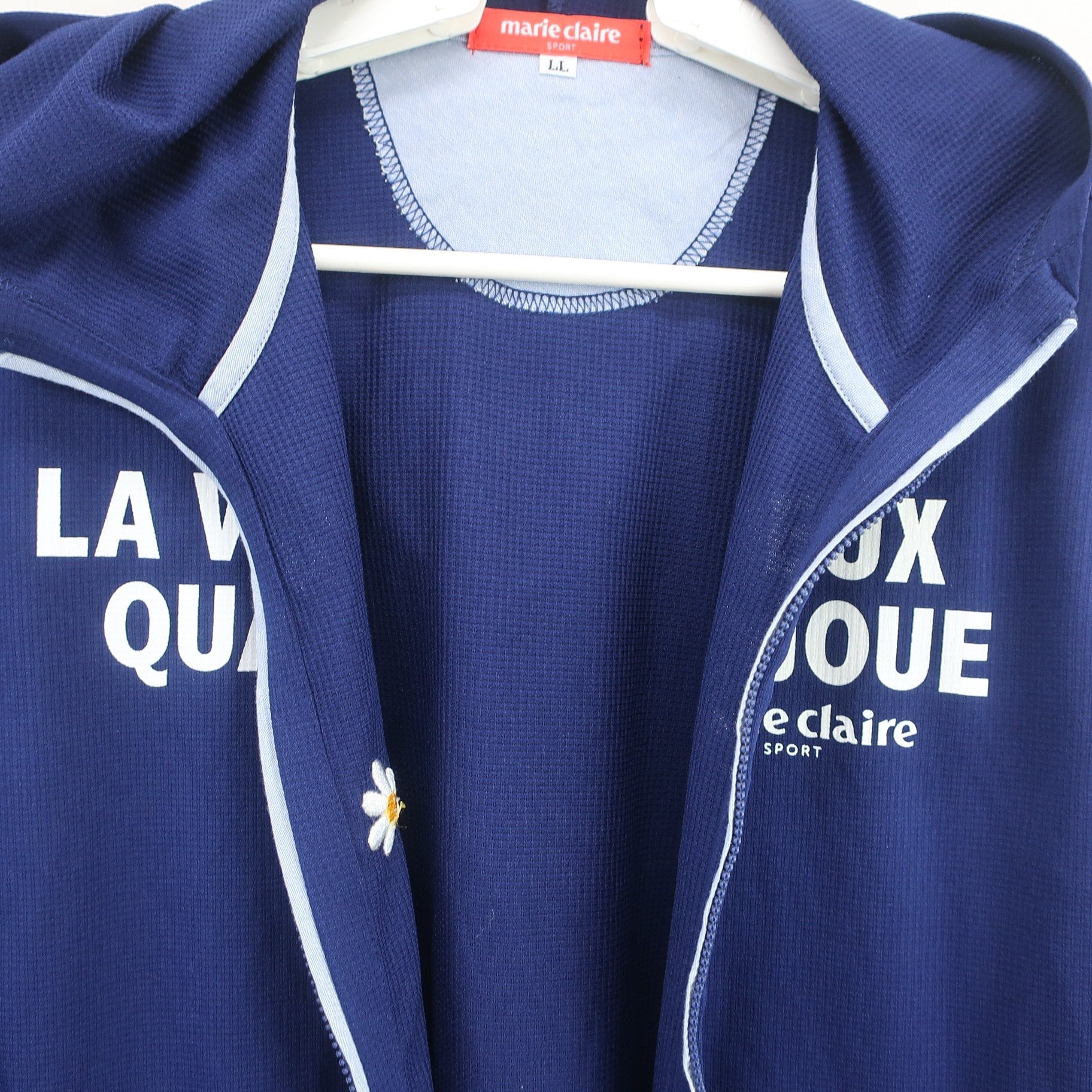 marie claire sport(マリ・クレール・スポーツ) パーカー ネイビー レディース LL A
