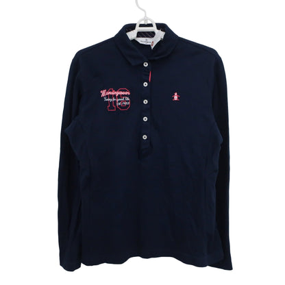 Munsingwear(マンシングウェア) 長袖ポロシャツ ネイビー レディース LL B