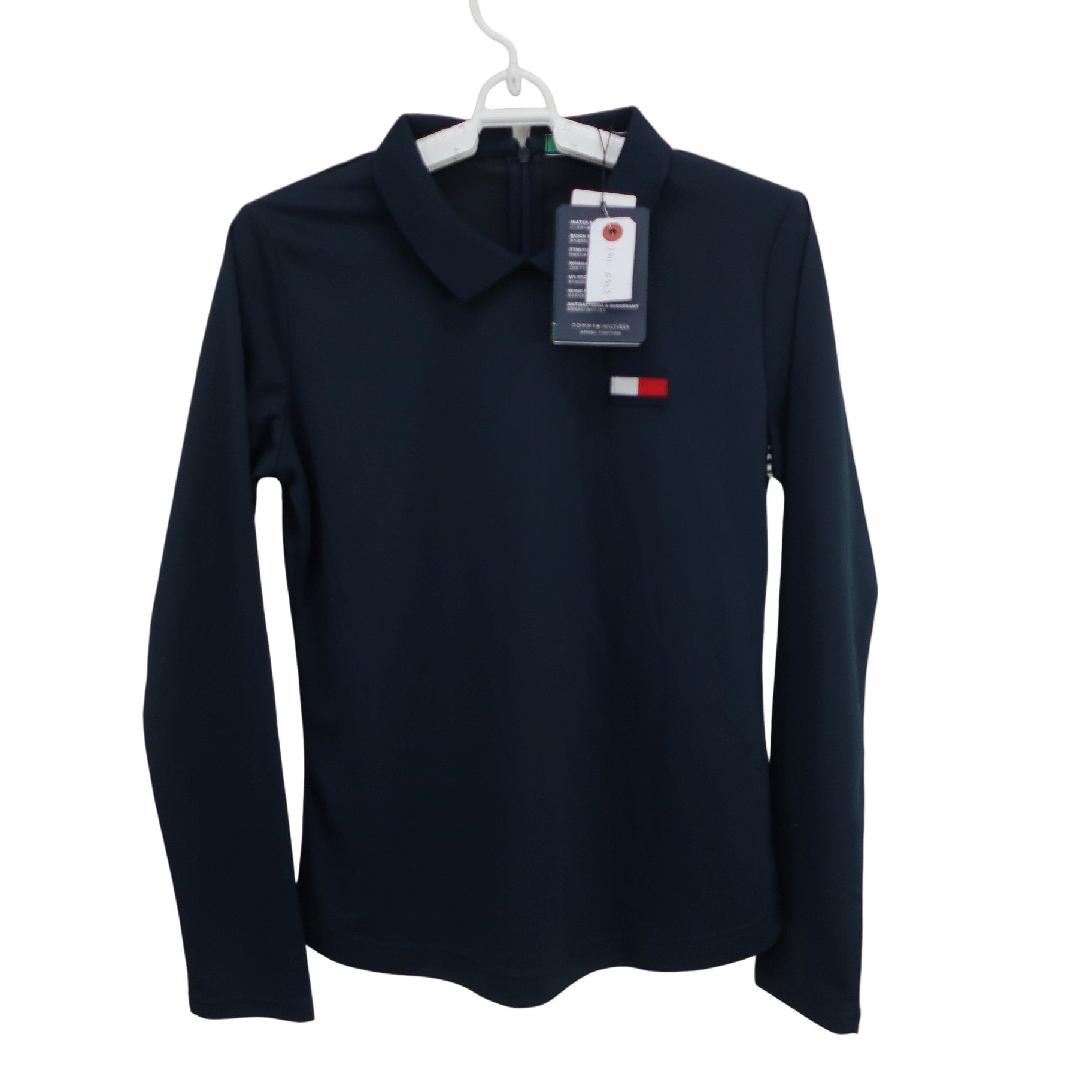 TOMMY HILFIGER GOLF(トミーヒルフィガーゴルフ) 長袖ポロシャツ ネイビー レディース M N