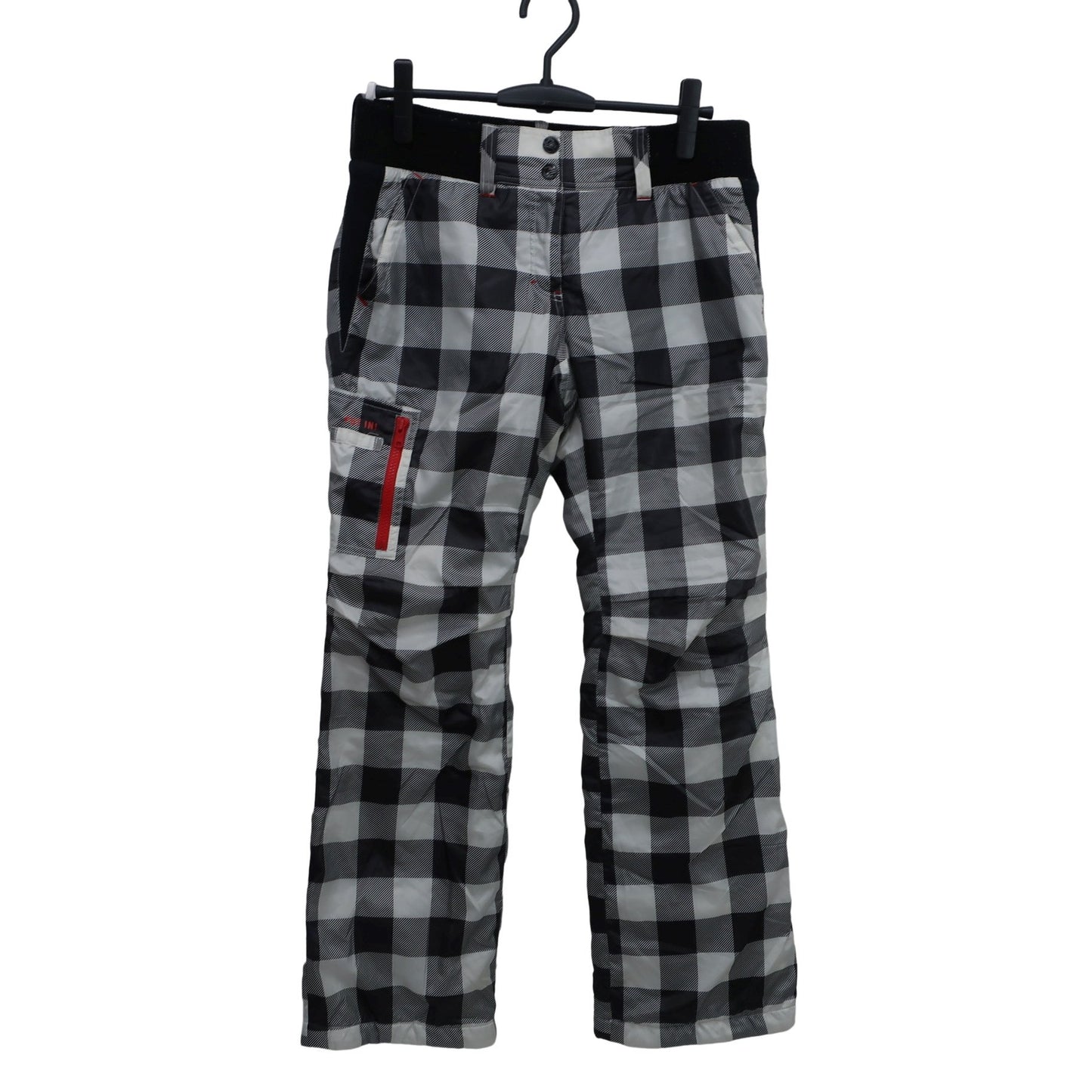 FILA GOLF(フィラゴルフ) ナイロンパンツ 白黒チェック レディース LL B