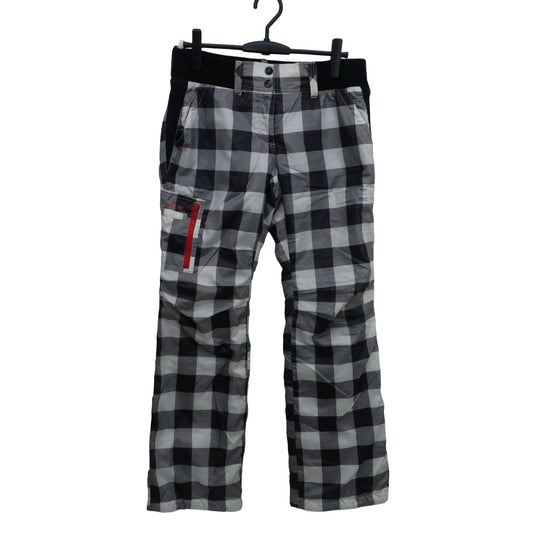 FILA GOLF(フィラゴルフ) ナイロンパンツ 白黒チェック レディース LL B