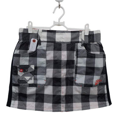 FILA GOLF(フィラゴルフ) ナイロンスカート 白黒チェック レディース L A