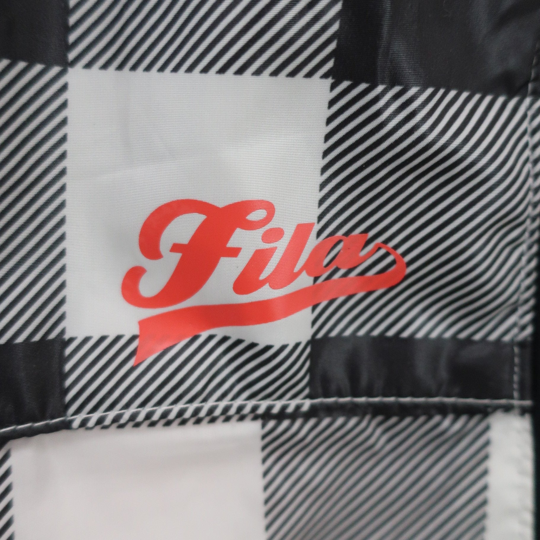 FILA GOLF(フィラゴルフ) ナイロンスカート 白黒チェック レディース L A