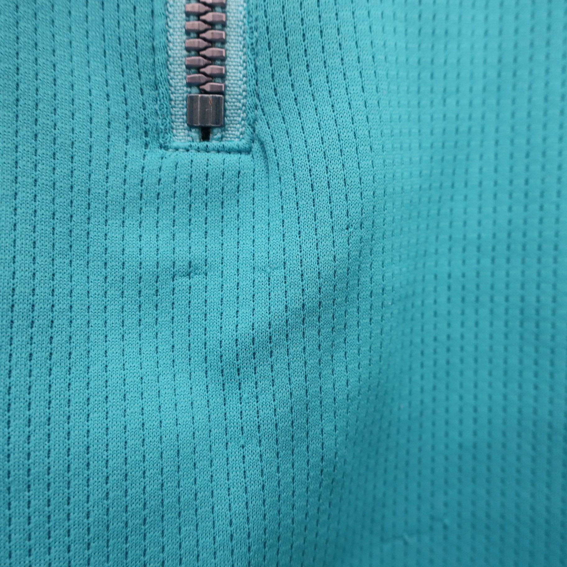 M.U SPORTS(エムユースポーツ) ハーフジップポロシャツ 水色 レディース 44 B