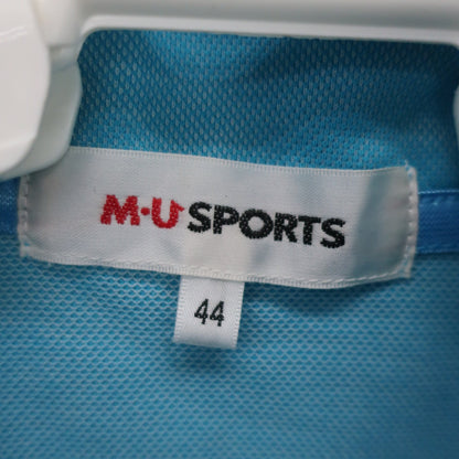 M.U SPORTS(エムユースポーツ) 長袖ハーフジップシャツ 水色 レディース 44 B