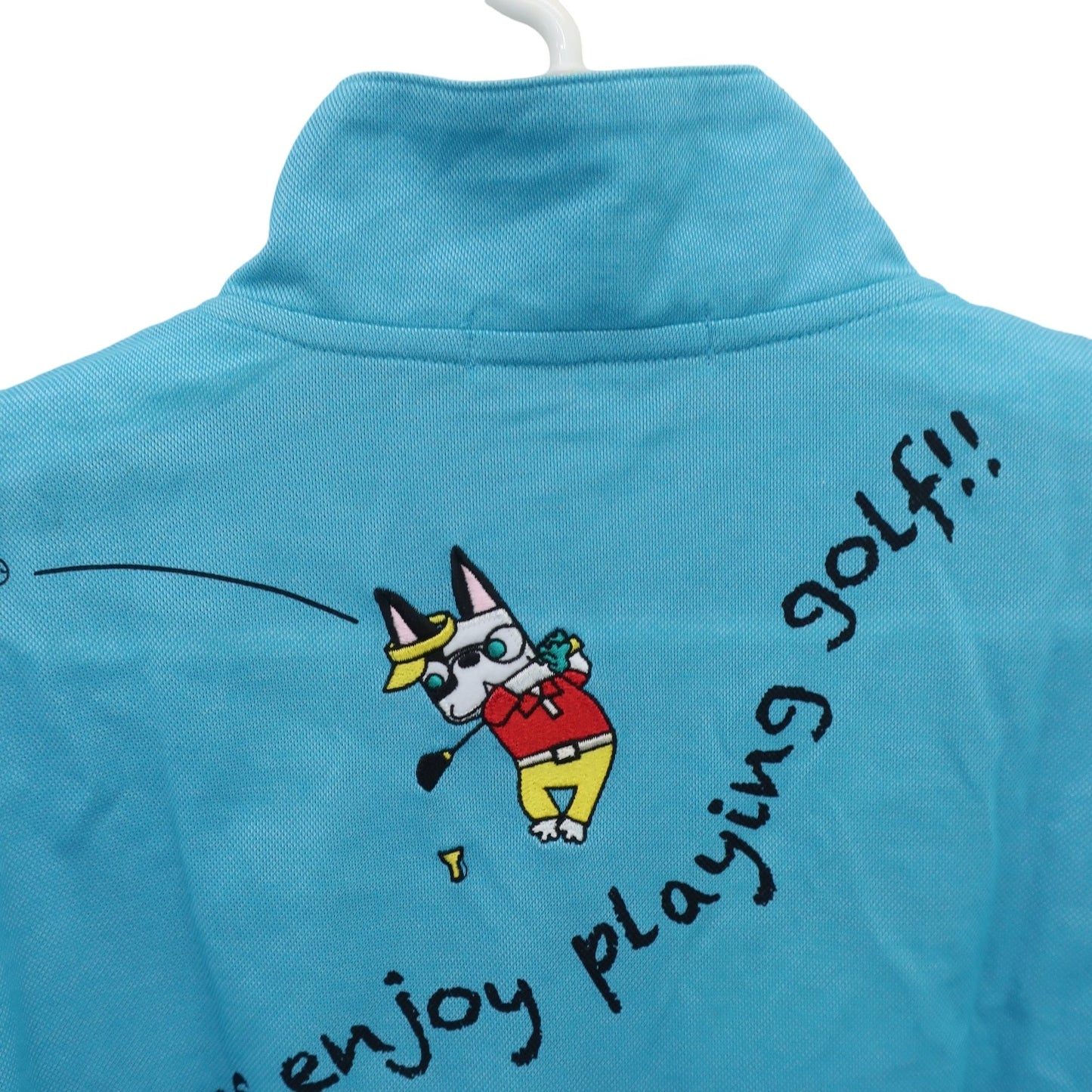 M.U SPORTS(エムユースポーツ) 長袖ハーフジップシャツ 水色 レディース 44 B