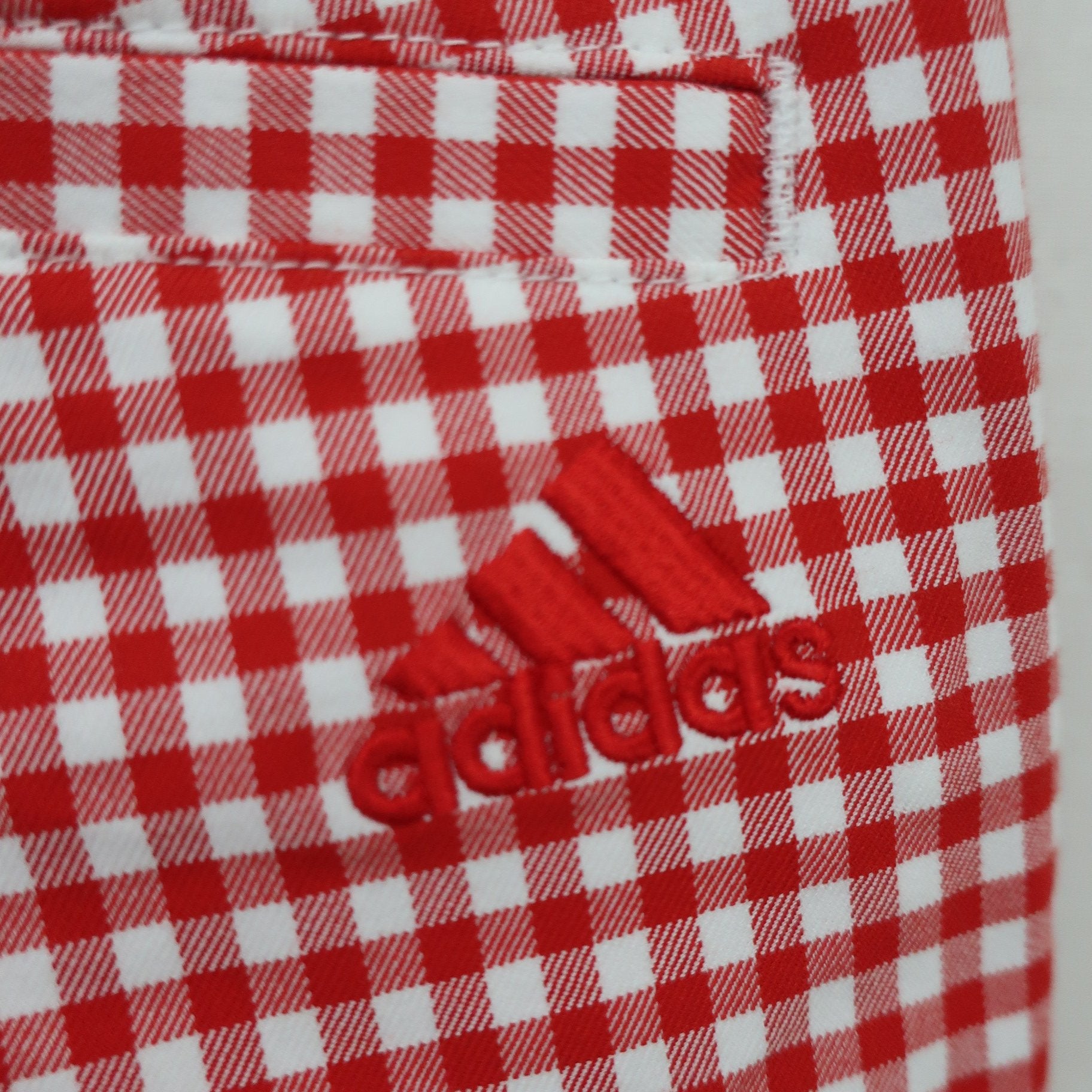 adidas(アディダス) パンツ 赤白チェック レディース 76 N
