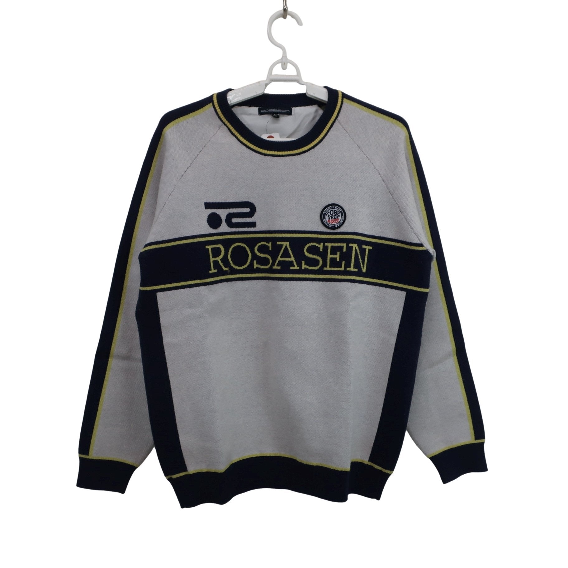 Rosasen(ロサーセン) セーター 白ネイビー メンズ 50 A