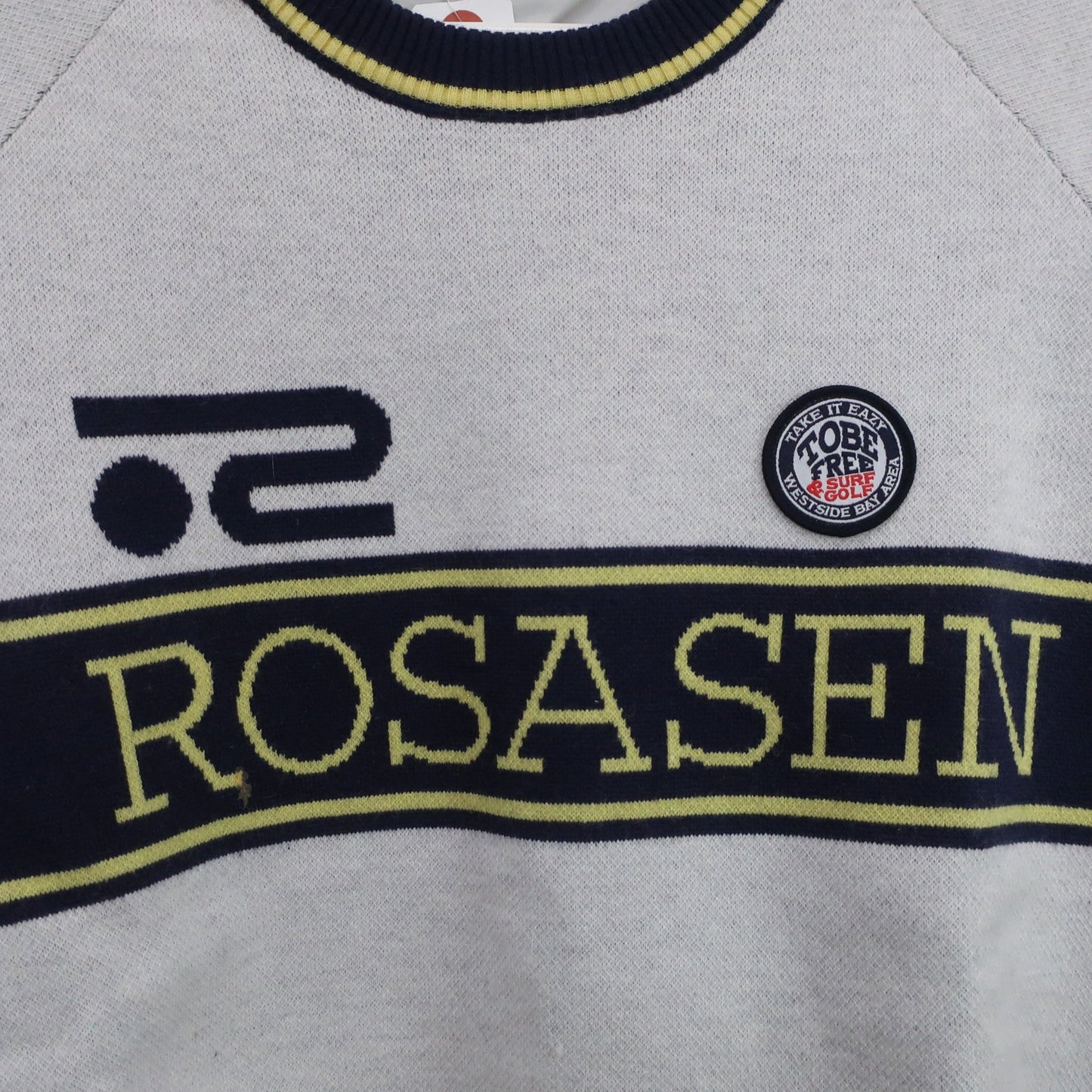 Rosasen(ロサーセン) セーター 白ネイビー メンズ 50 A