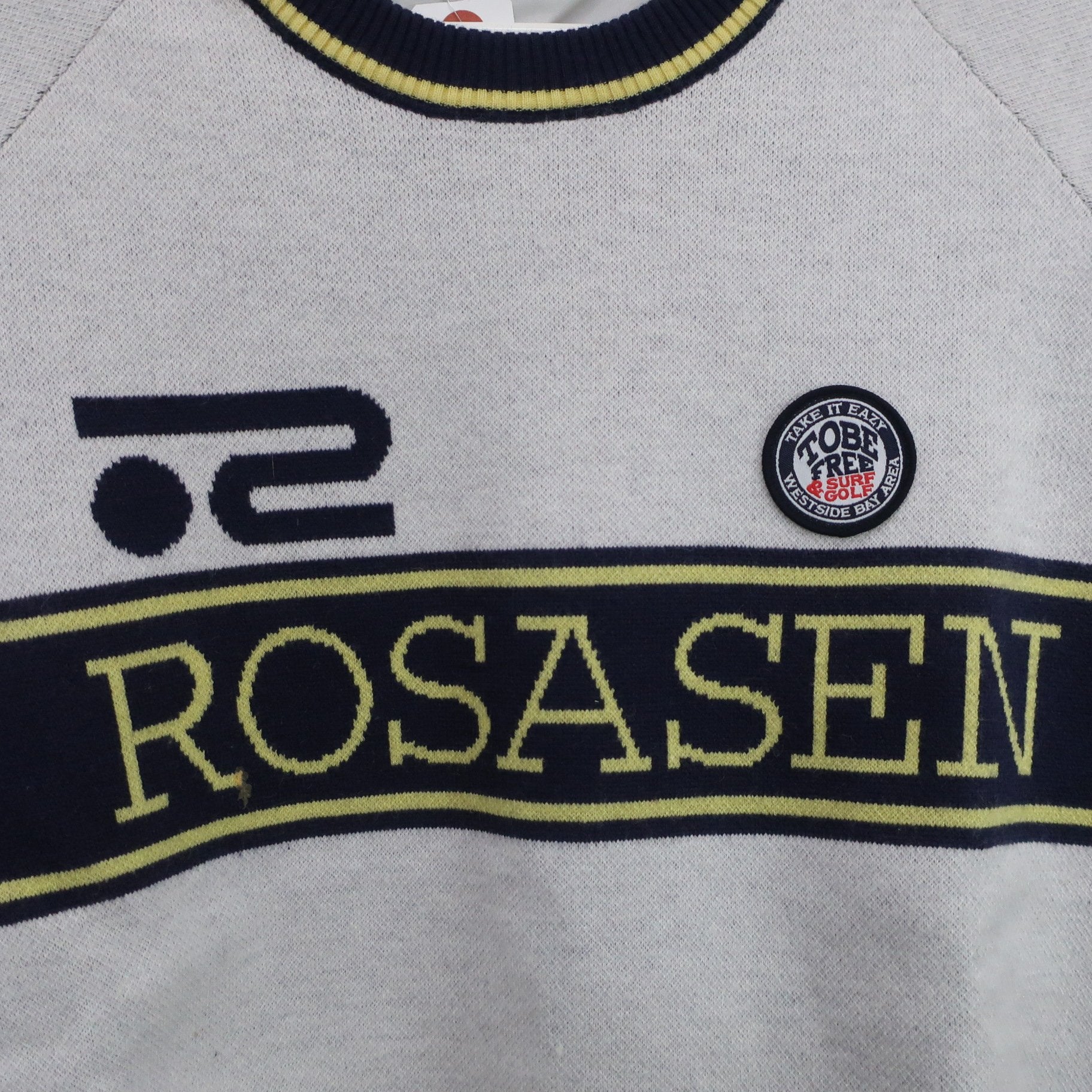 Rosasen(ロサーセン) セーター 白ネイビー メンズ 50 A
