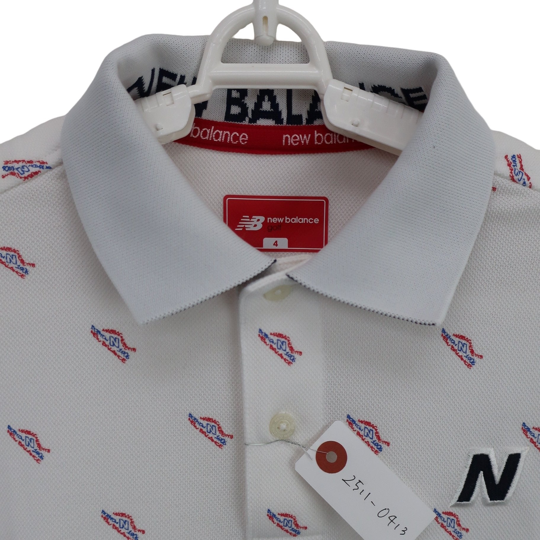 New Balance golf(ニューバランスゴルフ) ポロシャツ 白 メンズ 4 012-8160010 A